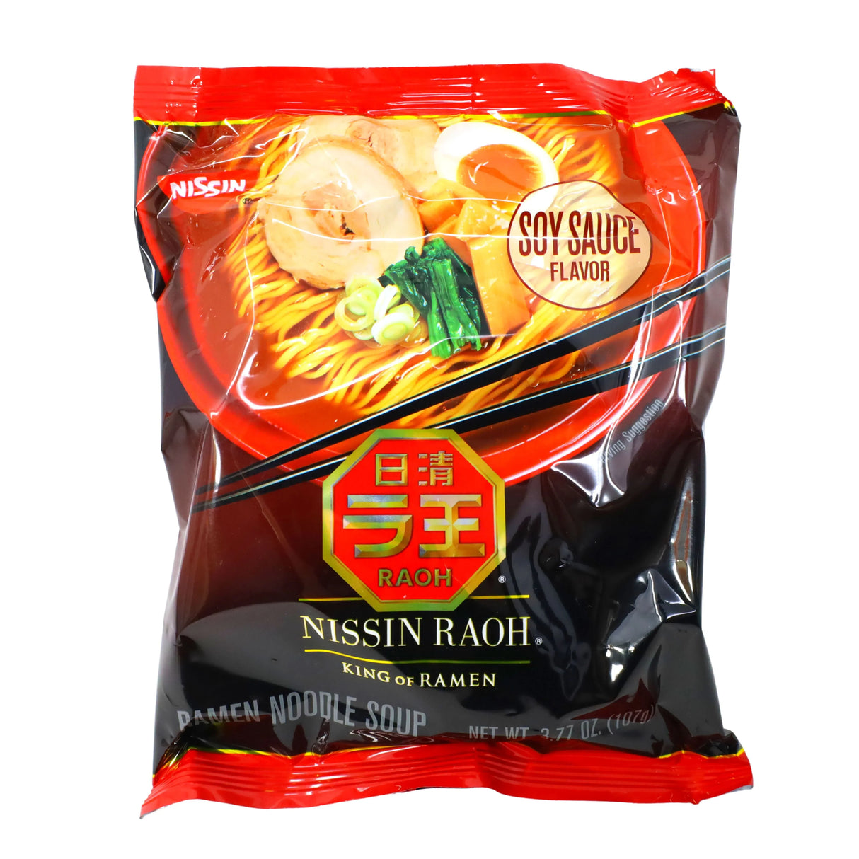 NISSIN RAOH KING OF RAMEN SOY SAUCE FLAVOR 3.77OZ/107G