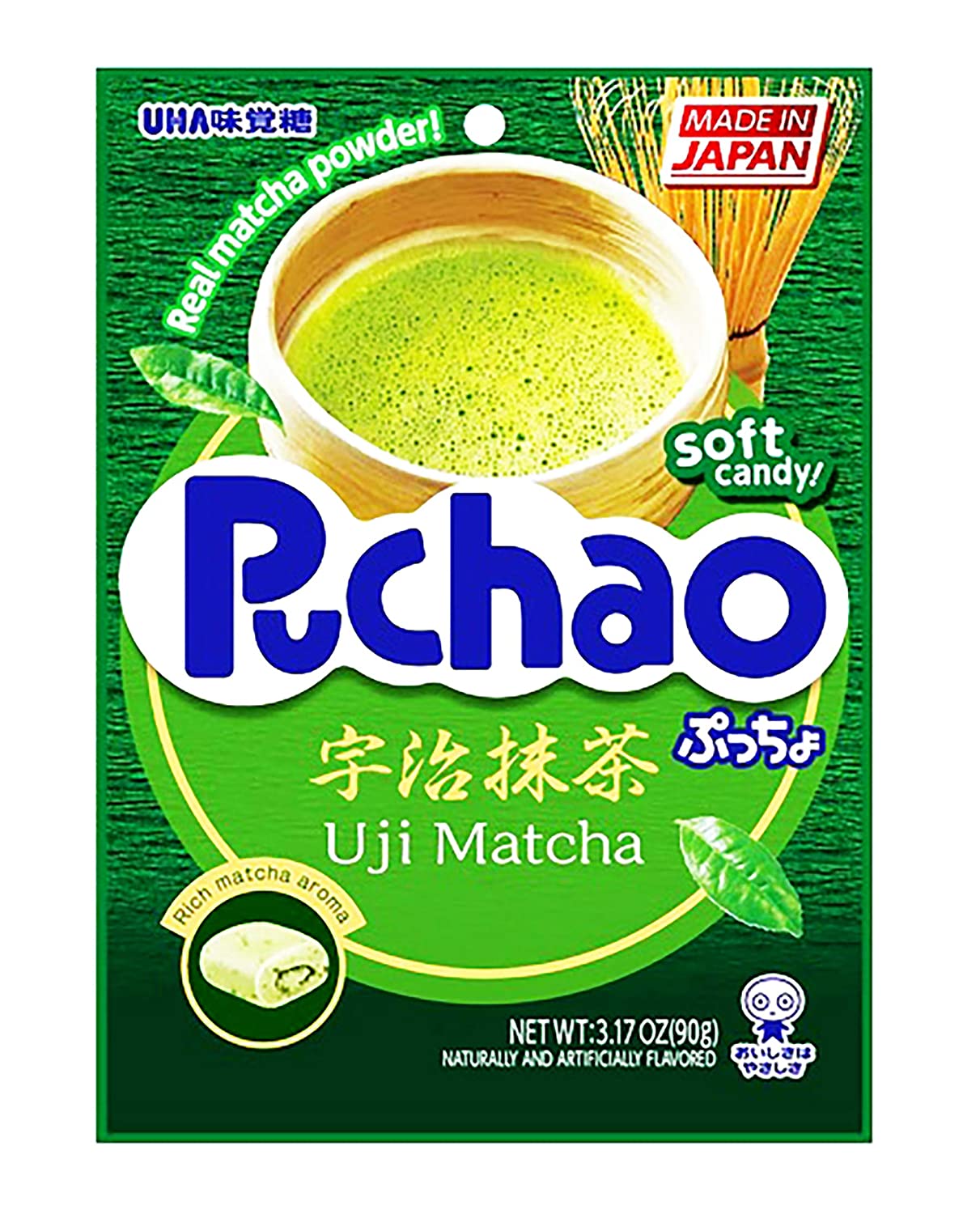 UHA MIKAKUTO PUCHAO UJI MATCHA SOFT CANDY 3.17OZ/90G