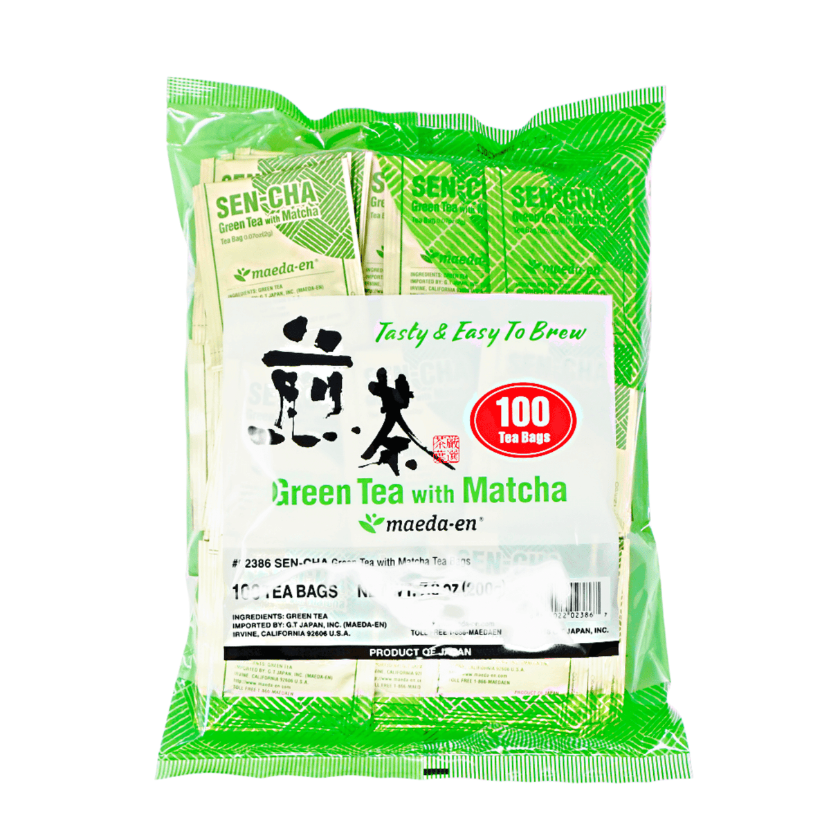 MAEDA-EN SEN-CHA WITH MATCHA TEA BAGS 100BAGS