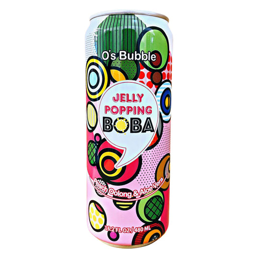 O's Bubble Jelly Popping Boba Peach Oolong and Aloe Vera 16.2floz/480ml - GOHAN Market