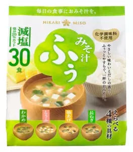 HIKARI MISO FU MISOSHIRU AWASE MILD SODIUM INSTANT MISO SOUP 30SVGS 14.7OZ/417.5G