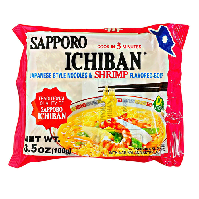 Sapporo Ichiban Shrimp Ramen 1pack 3.5oz/100 g - GOHAN Market