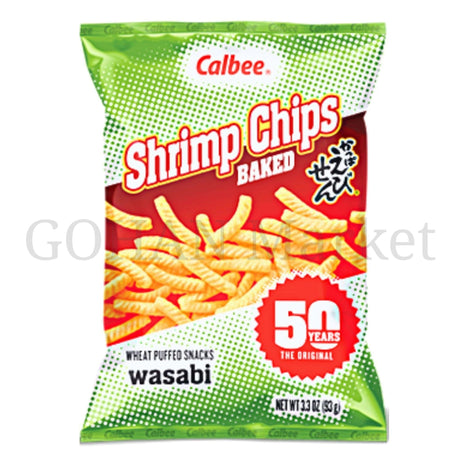 CALBEE SHRIMP CHIPS BAKED WASABI 3.3OZ/94G