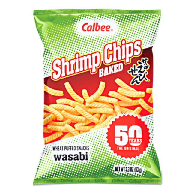 CALBEE SHRIMP CHIPS BAKED WASABI 3.3OZ/94G