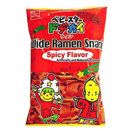 BABY STAR WIDE RAMEN SNACK ARTIFICIAL SPICY FLAVOR BIG PACK 5.82OZ/165G