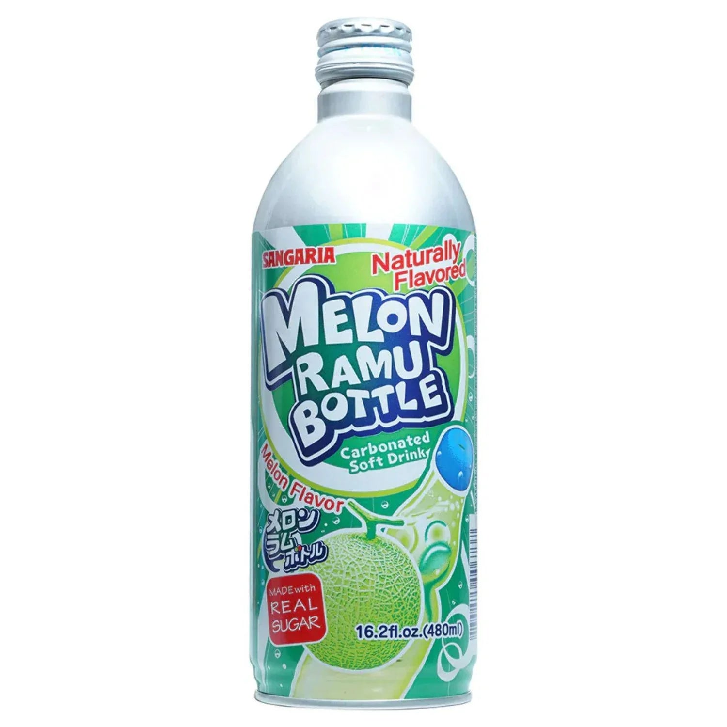SANGARIA RAMU BOTTLE - MELON PREMIUM CARBONATED SOFT DRINK 16.2