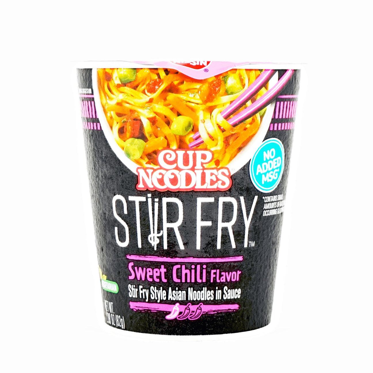 NISSIN CUP NOODLES SWEET CHILI FLAVOR ASIAN NOODLES IN SAUCE 2.89 OZ/82G