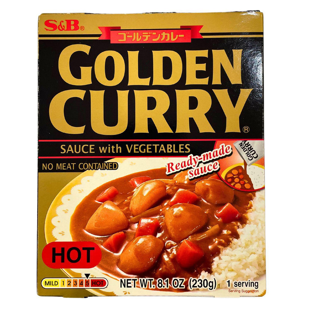 SB Golden Curry Sauce with Vegetables Retort Hot 8.1oz/230g