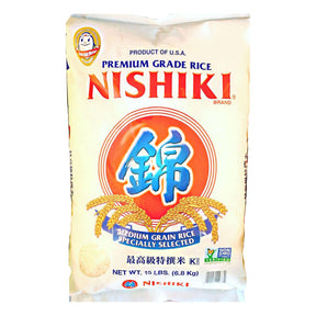 NISHIKI PREMIUM GRADE MEDIUM GRAIN RICE 15LB