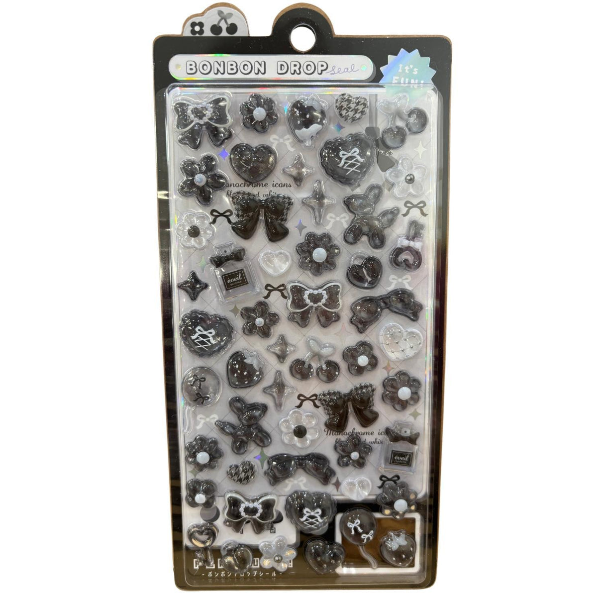 QLIA STICKERS:01151 BON BON DROP BLACK