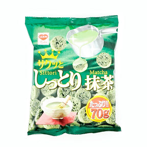 RISKA SHITTORI MATCHA BAKED CORN CRACKERS 2.46OZ/70G