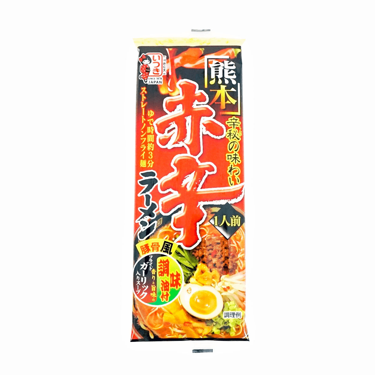 ITSUKI KUMAMOTO AKAKARA RAMEN NOODLE WITH SOUP BASE 3.63OZ/103G