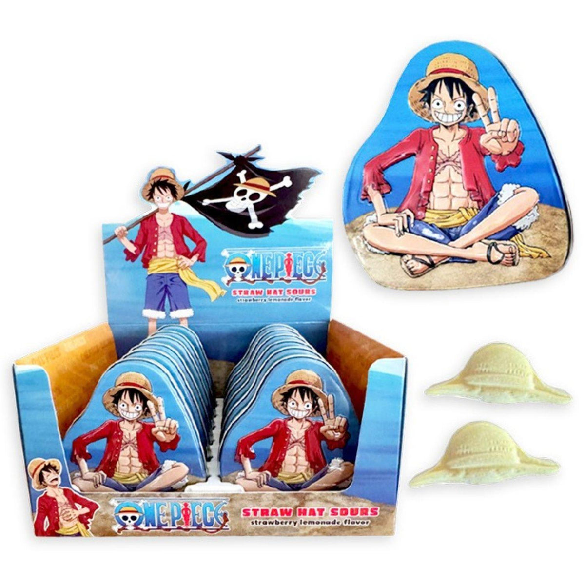 ONE PIECE STRAWBERRY HAT SOURS 1PK