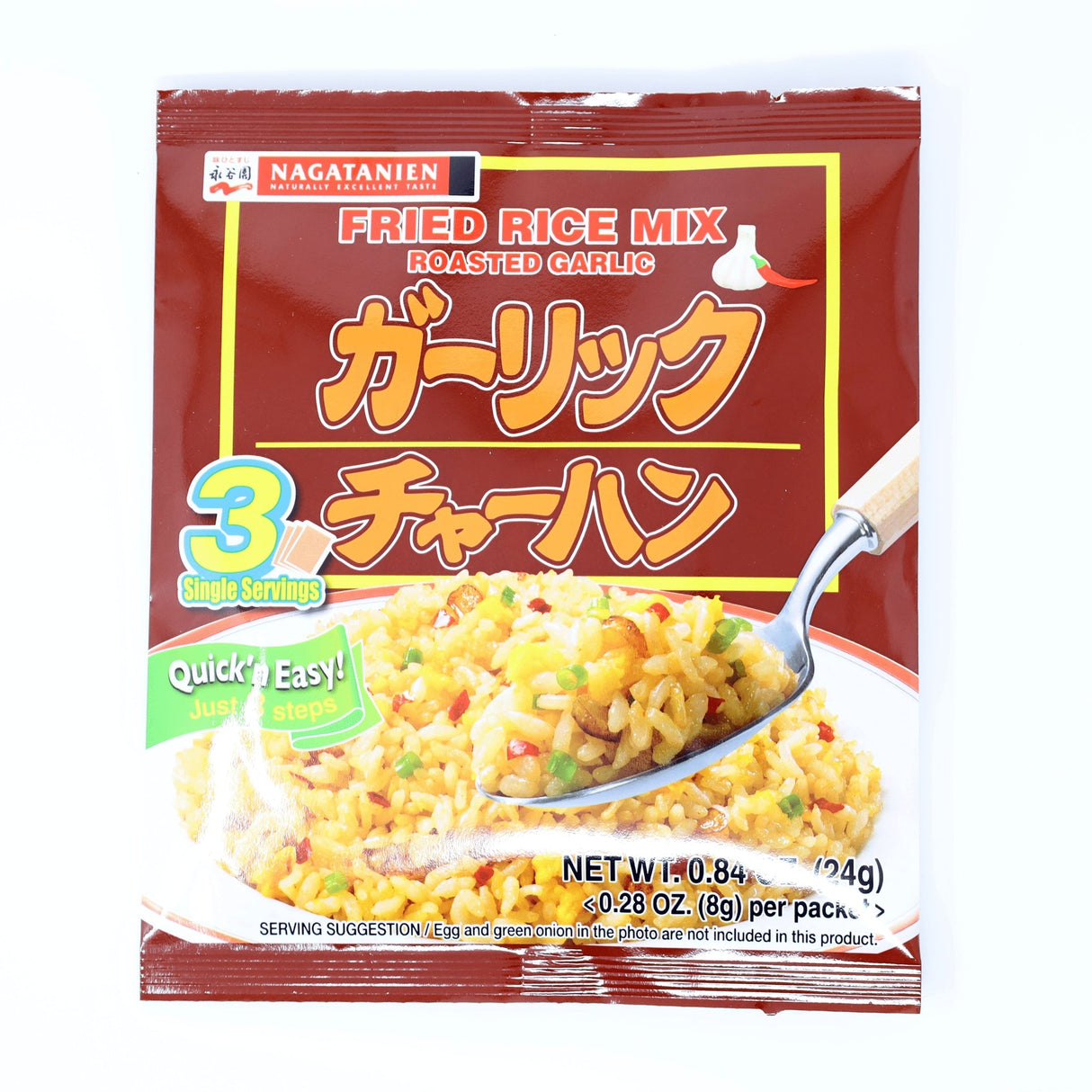 NAGATANIEN FRIED RICE MIX ROASTED GARLIC 3 SERVINGS 0.84OZ/24G