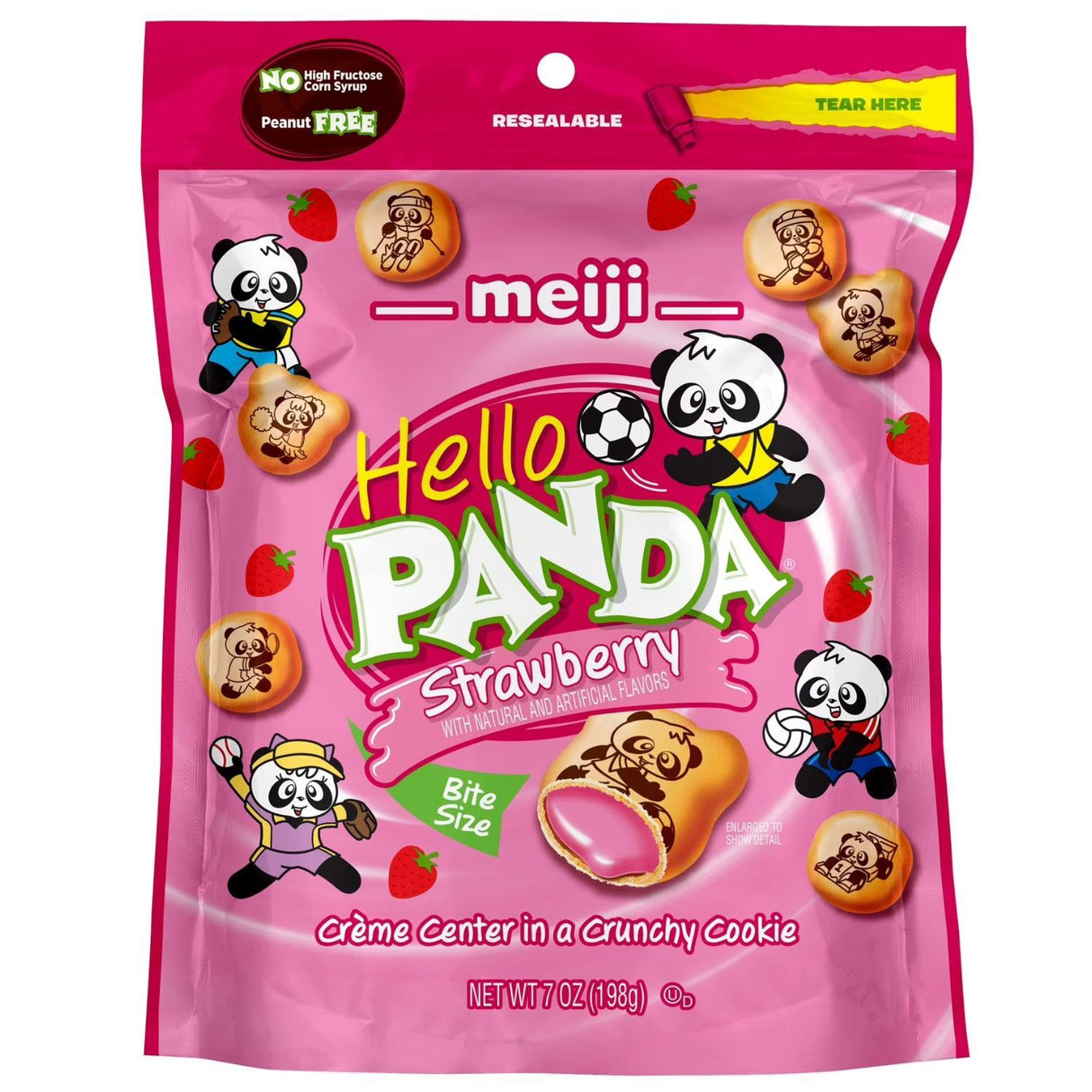 MEIJI HELLO PANDA COOKIE STRAWBERRY 7oz