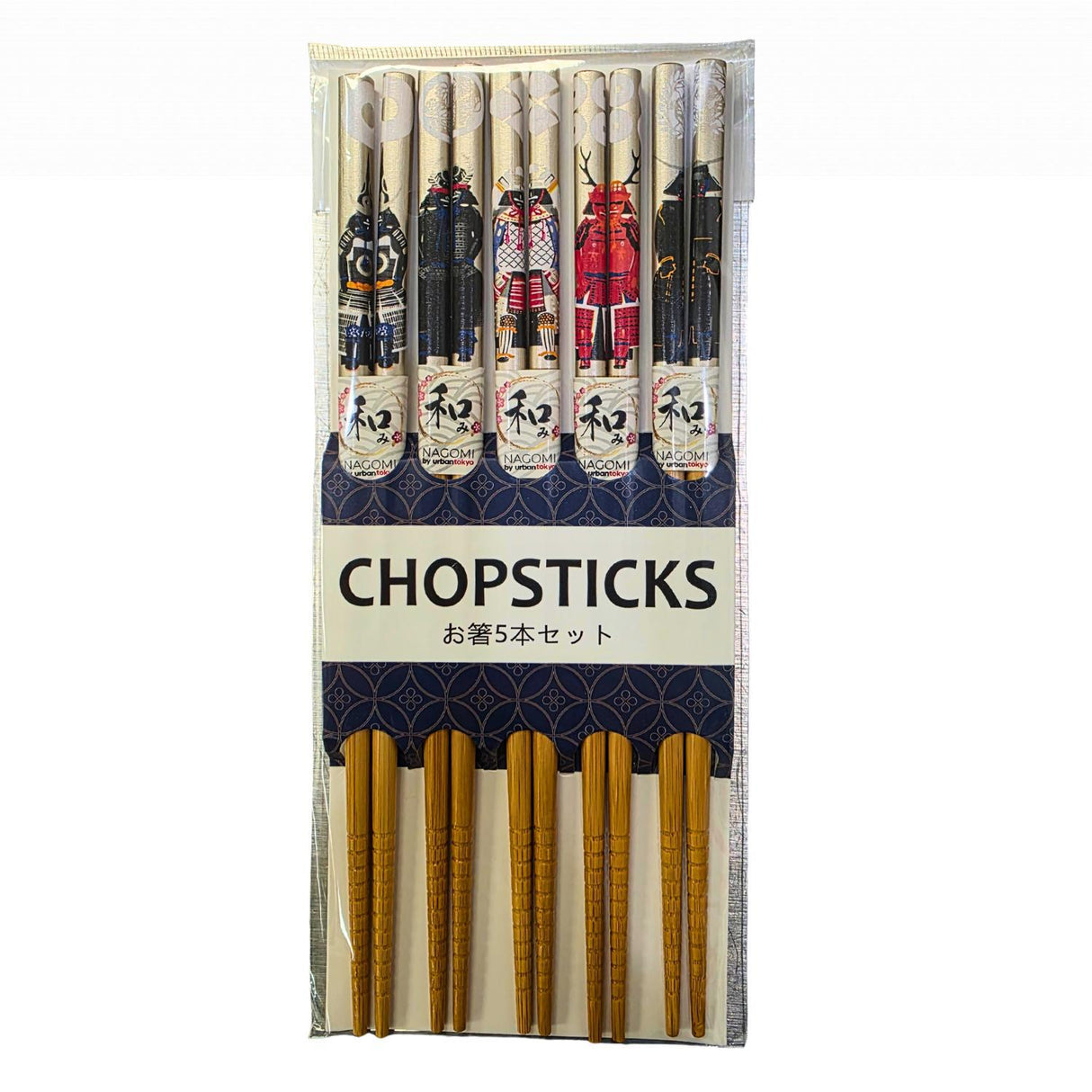 5 PIECE SAMURAI WARRIORS CHOPSTICKS SET