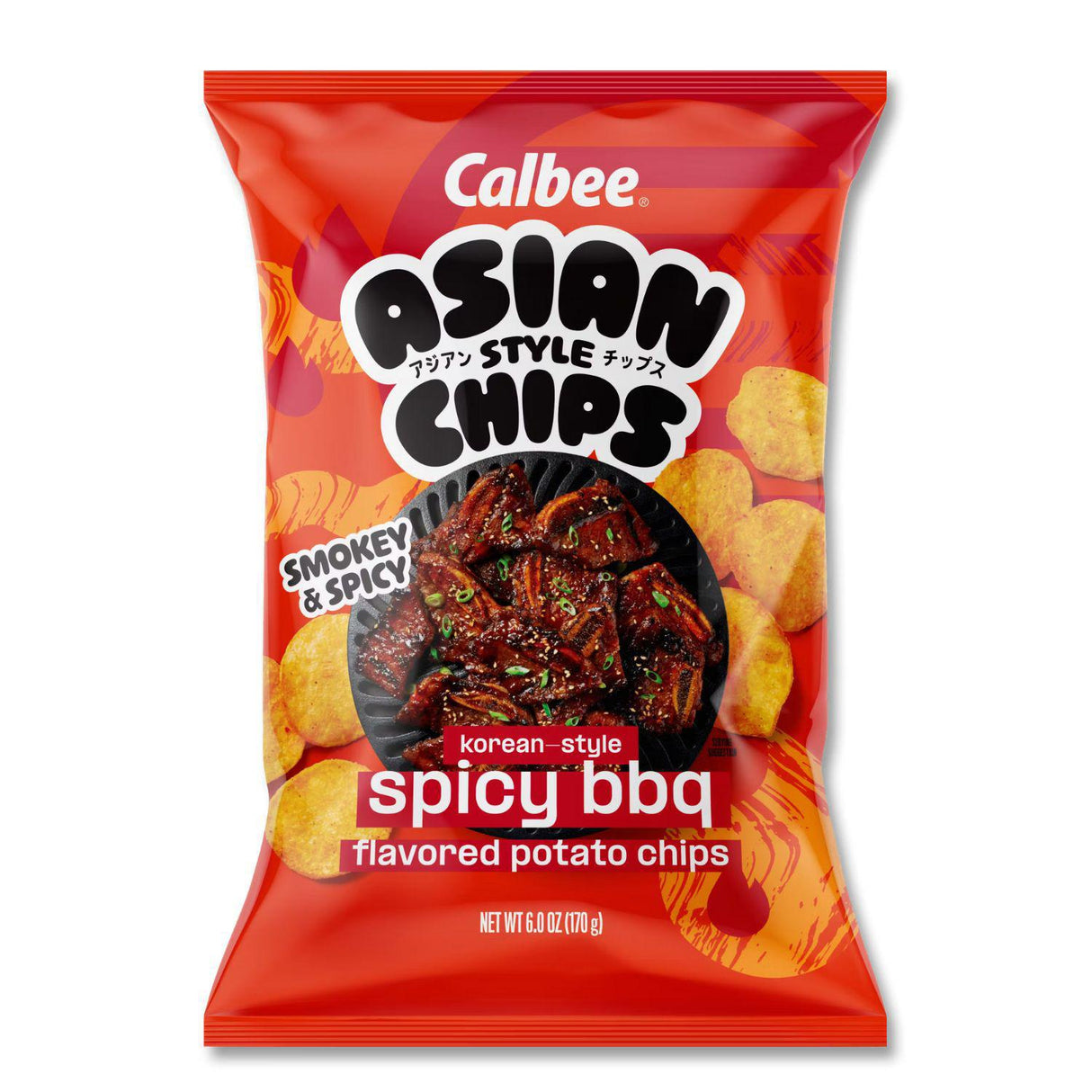 CALBEE ASIAN STYLE CHIPS KOREAN STYLE SPICY BBQ 6.00 OZ