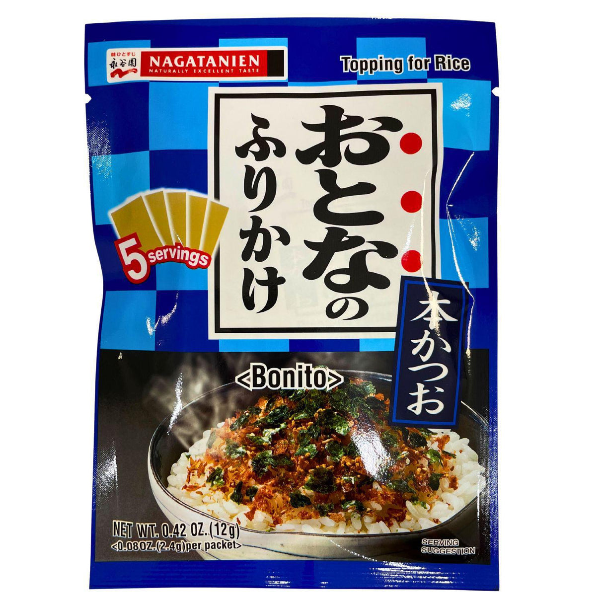 NAGATANIEN OTONA-NO FURIKAKE HON KATSUO TOPPING FOR RICE 0.42OZ/12G