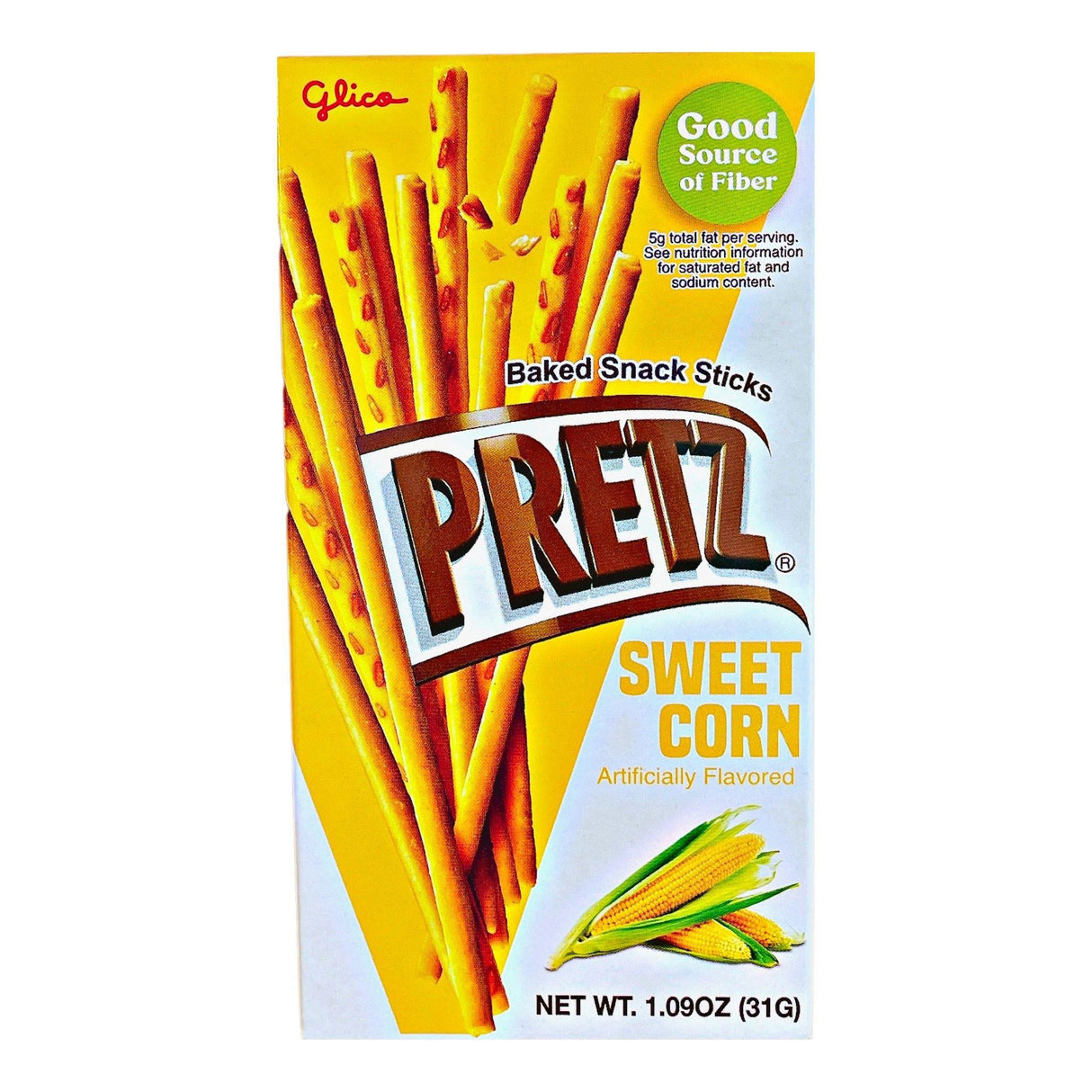 Expiring on 7/19/2024 GLICO Pretz Sweet Corn Flavored Sticks 1.09oz/31g