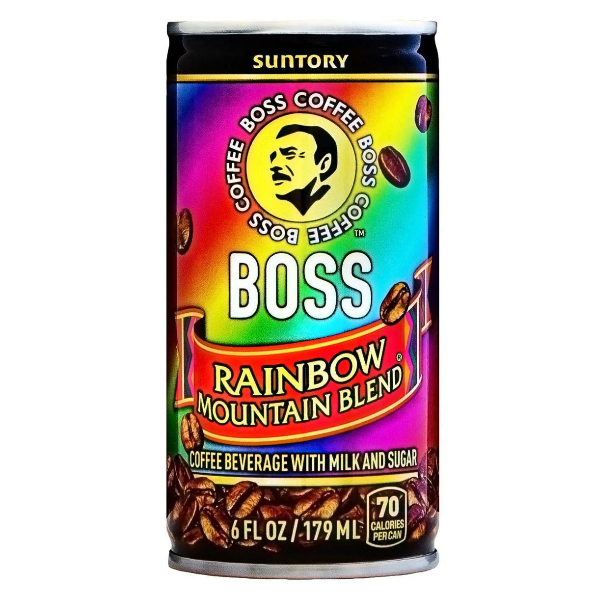 BOSS RAINBOW MOUNTAIN BLEND COFFEE WITH MILK AND SUGAR CAN 6FLOZ/179ML