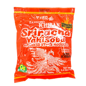 SAPPORO ICHIBAN SRIRACHA HOT SAUCE YAKISOBA 1PACK 3.6OZ/102G