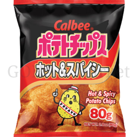 CALBEE POTATO CHIPS HOT AND SPICY 2.8OZ/80G