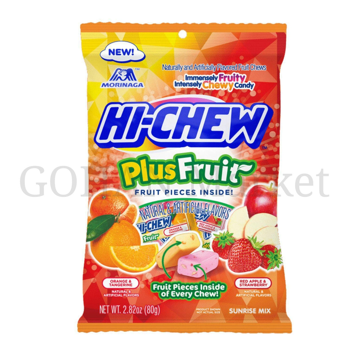 MORINAGA HI CHEW PLUS FRUIT MIX BAG 2.82OZ/80G