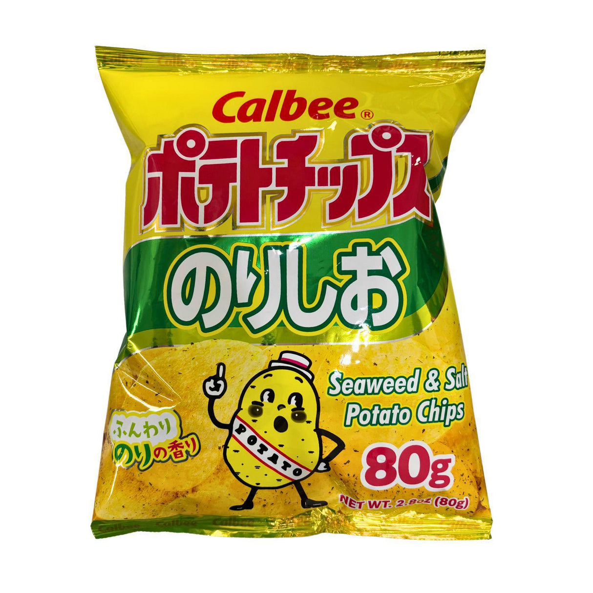 CALBEE POTATO CHIPS SEAWEED AND SALT 2.8OZ/80G