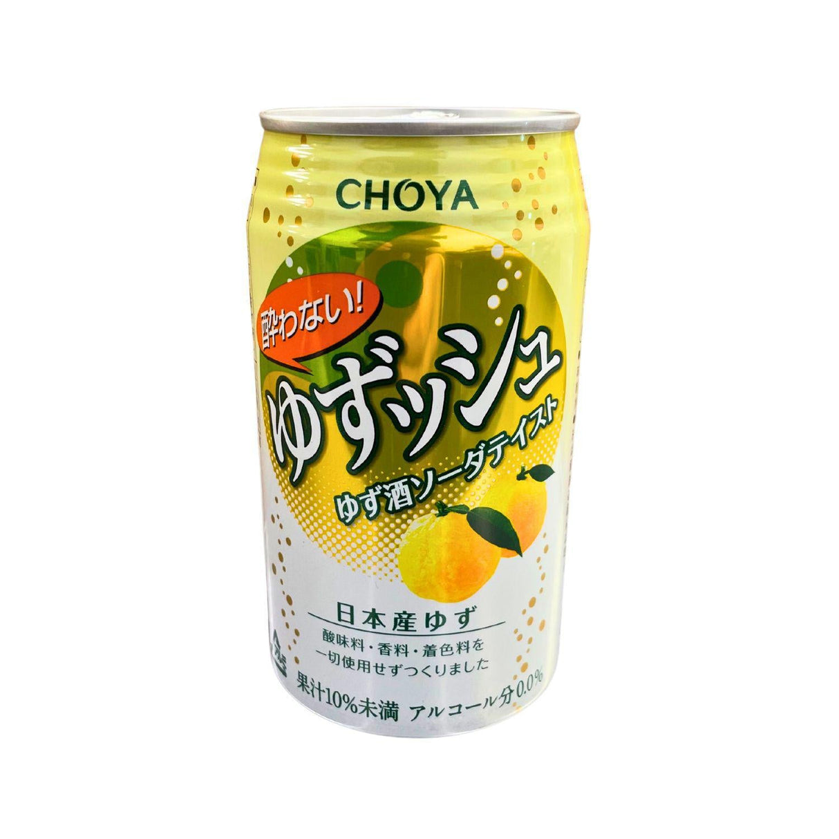 CHOYA YOWANAI YUZU SPARKLING SODA PREMIUM ALC 0.00% 11.8FL OZ/350ML