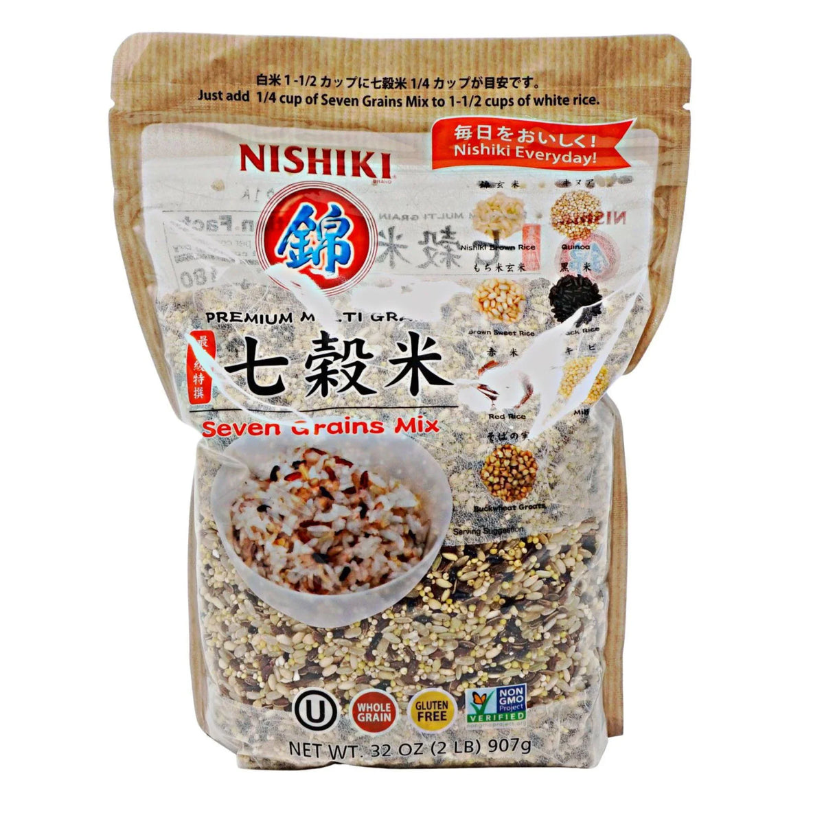 Multigrain Rice Mix NISHIKI PREMIUM MULTI GRAIN SEVEN GRAINS MIX RICE 32OZ/907G – GOHAN Market