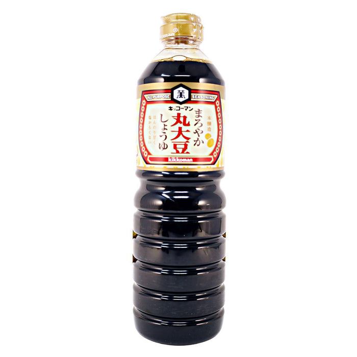 Kikkoman Maroyaka Whole Beans Soy Sauce 33.8fl oz/1L - GOHAN Market