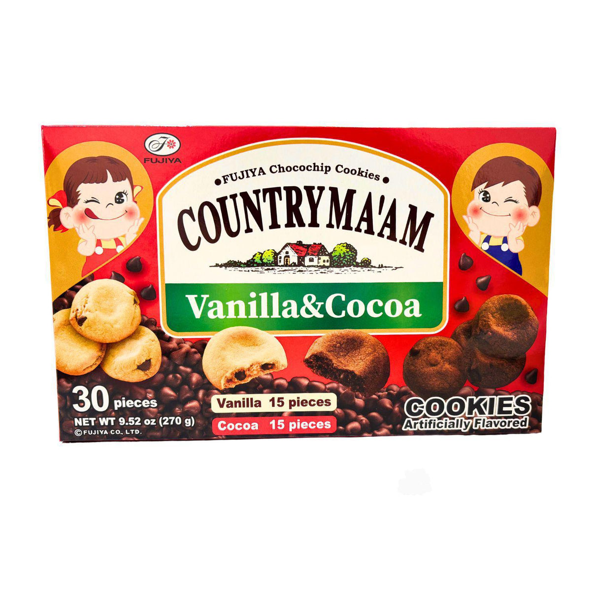 FUJIYA COUNTRY MAAM VANILLA & COCOA BOX 30P