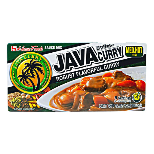 House Foods JAVA Curry MED HOT Robust Flavorful Curry 9 Servings 6.52oz/185g - GOHAN Market