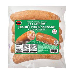 JB JUMBO PORK SAUSAGE JALAPENO 16OZ