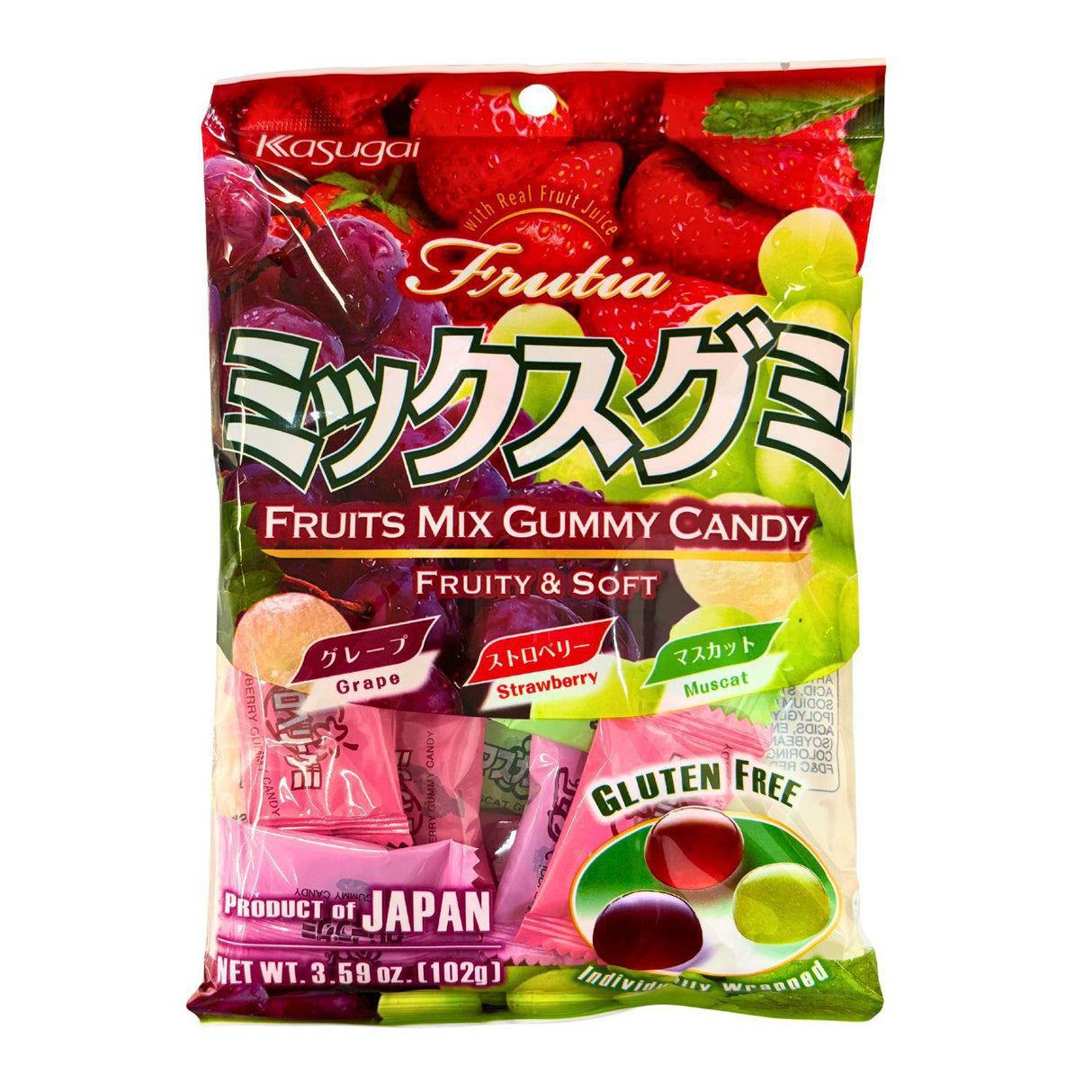 KASUGAI FRUTIA MIX GUMMY 3.9OZ/102G