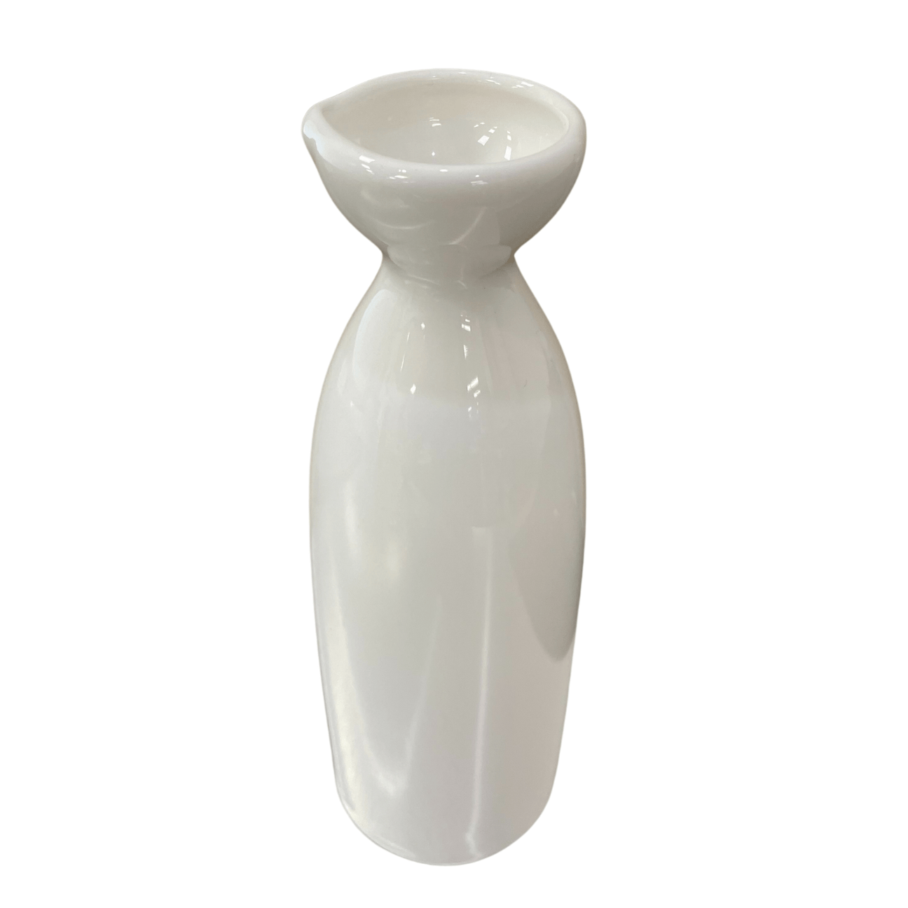 7" SAKE BOTTLE WHITE 8OZ