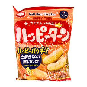 EXPIRING ON 2/22/2025 KAMEDA HAPPY TURN JAPANESE RICE CRACKERS 3.38 OZ/96G - GOHAN Market