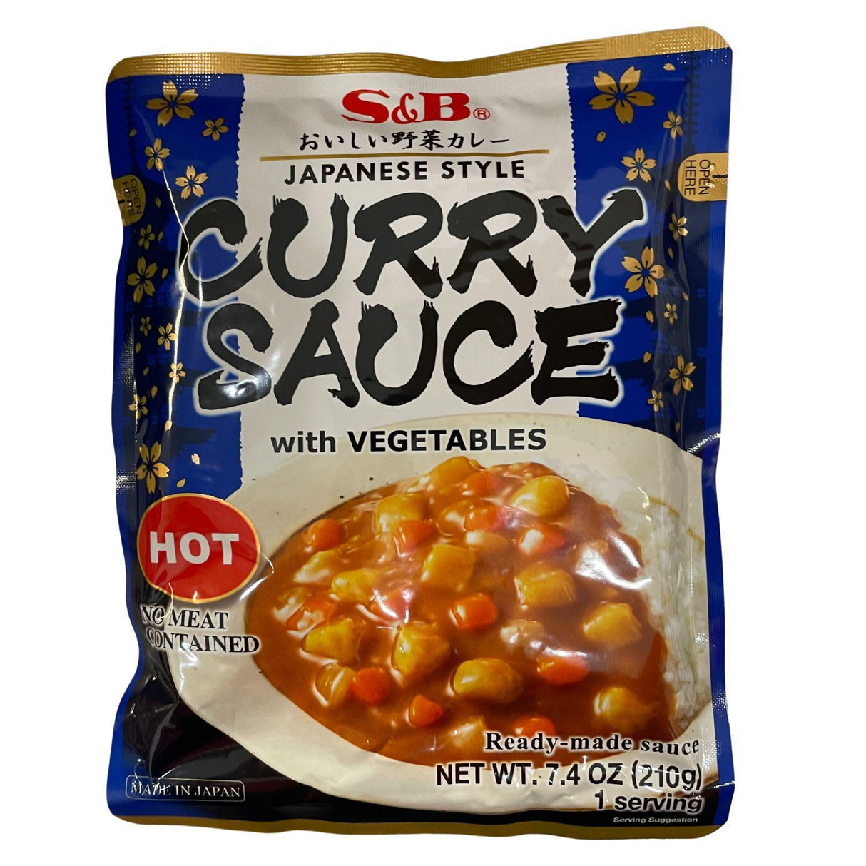 SB MICROWAVABLE CURRY SAUCE WITH VEGETABLES -HOT 210G