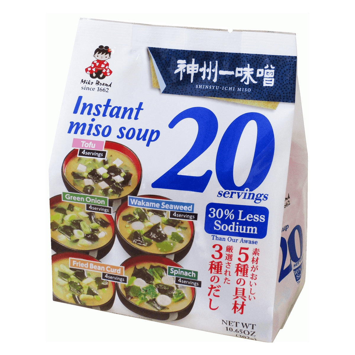 SHINSHU-ICHI TOKU 20 VALUE PACK LESS SODIUM 11.65OZ/302G – GOHAN