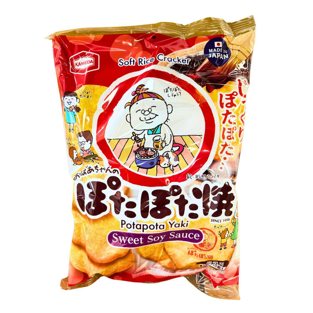 EXPIRING ON 1/23/2025 KAMEDA POTAPOTA YAKI RICE CRACKER 4.13 OZ/117G