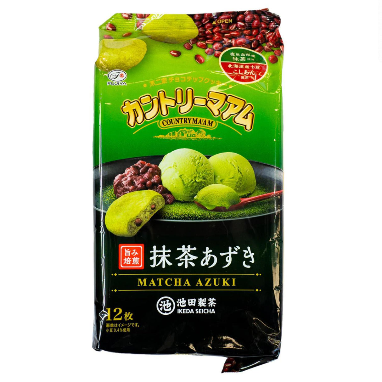 FUJIYA COUNTRY MAAM MATCHA & RED BEAN 4.2OZ/12G