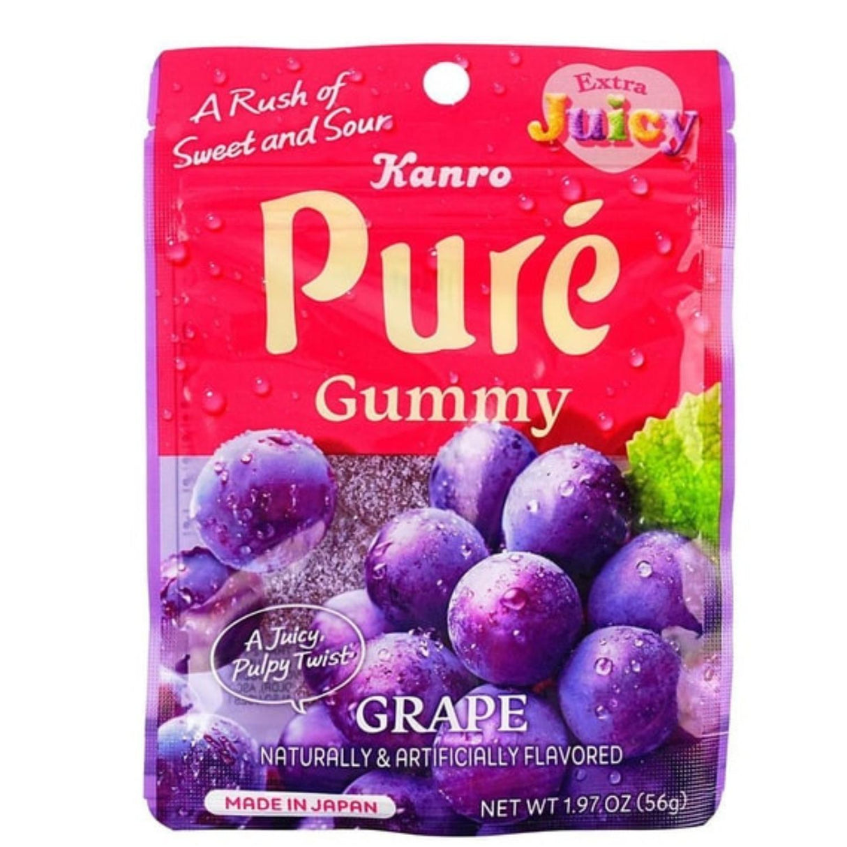 KANRO PURE GUMMY GRAPE 1.97OZ/56G - GOHAN Market