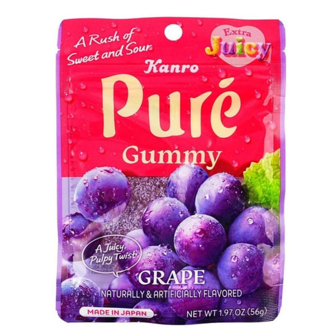 KANRO PURE GUMMY GRAPE 1.97OZ/56G - GOHAN Market