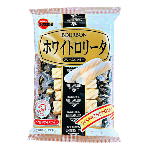BOURBON White Rollita Cookie sticks coated in milk-flavored cream 3.45oz/98g - GOHAN Market