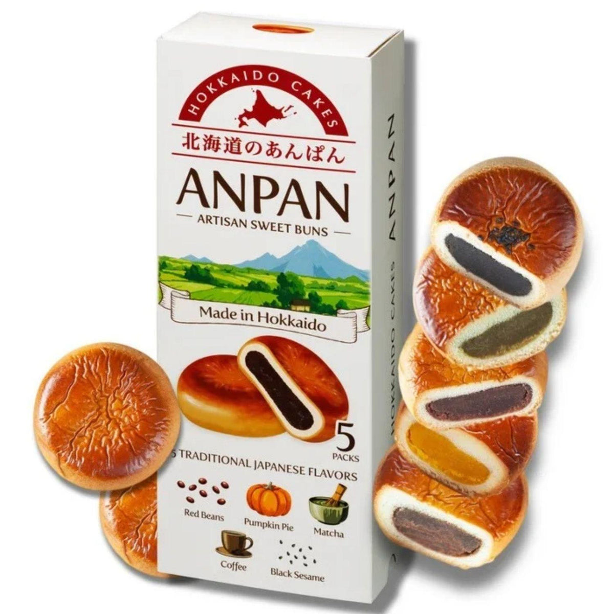 HOKKAIDO ANPAN VARIETY PACK 5 FLV 12.2OZ / 345G