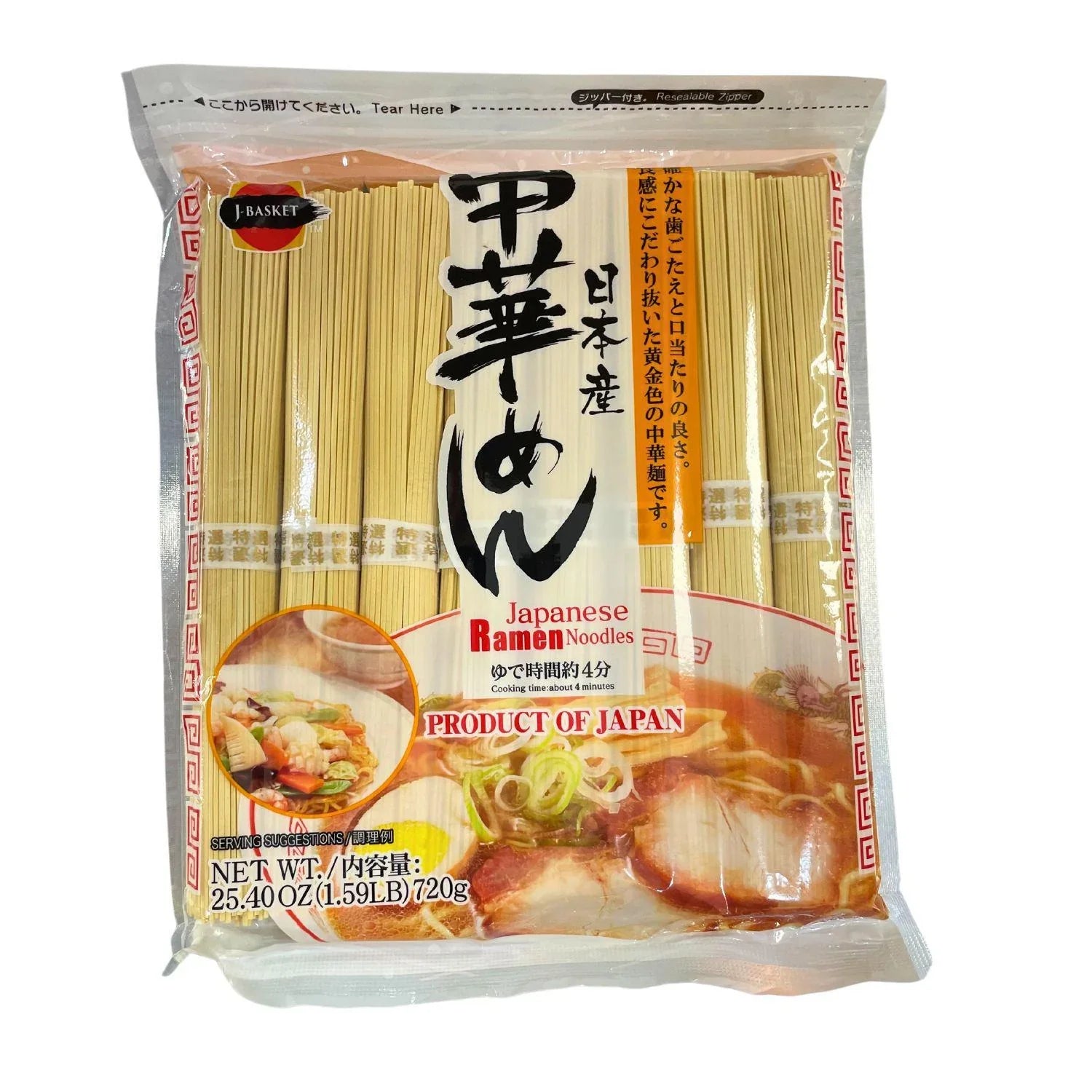 J-BASKET JAPANESE RAMEN CHUKA MEN DRIED NOODLES 25.40OZ/720G