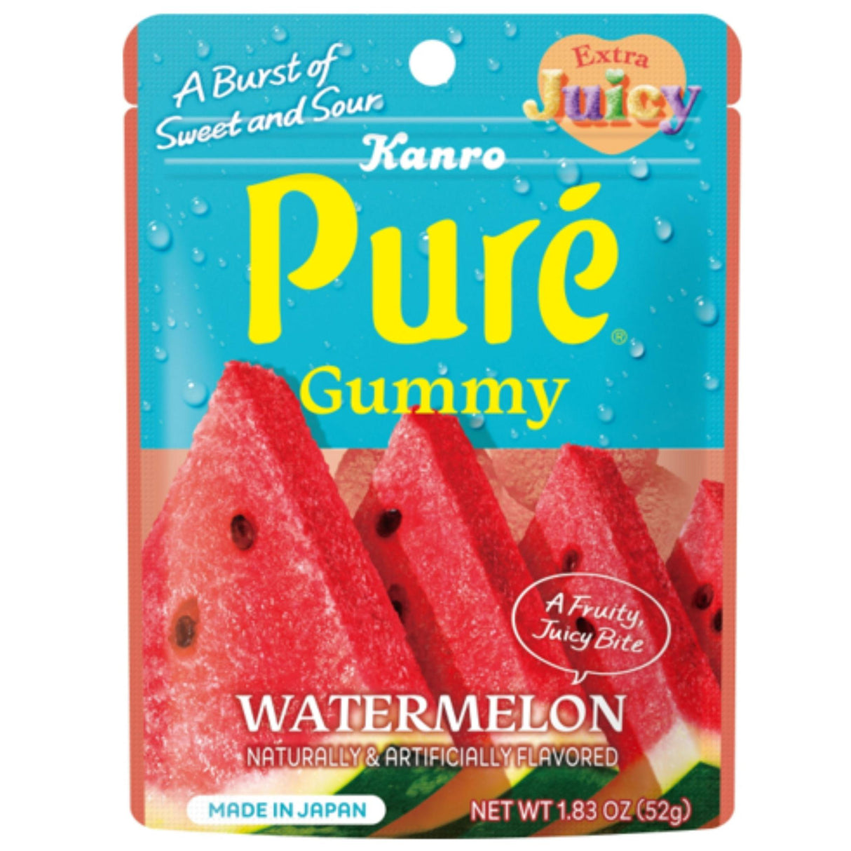 KANRO PURE GUMMY WATERMELON 1.83OZ/52G