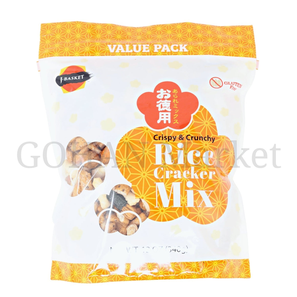 J-BASKET RICE CRACKER MIX VALUE PACK GLUTEN FREE 12OZ/340G