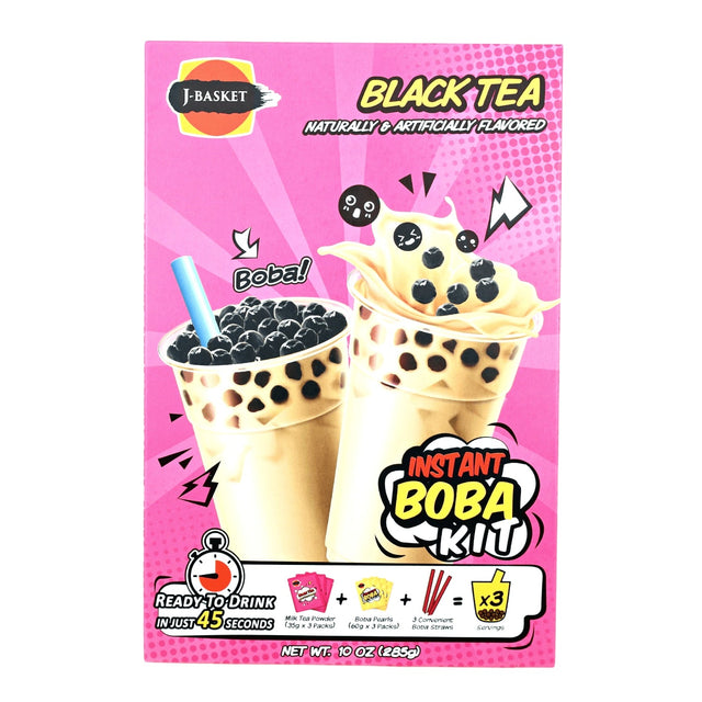 J BASKET BLACK TEA BOBA KIT 10OZ/285ML 3P