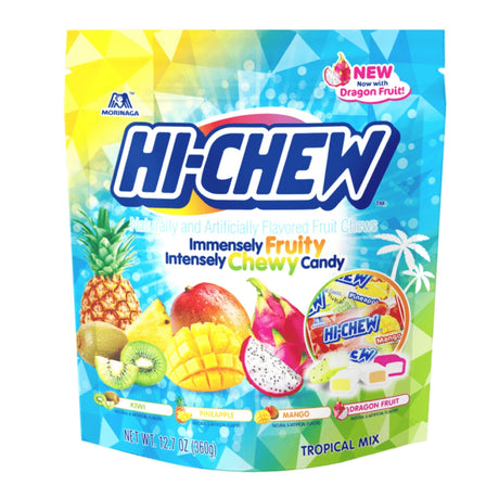 HI-CHEW TROPICAL MIX 12.7OZ/360G PINEAPPLE, MANGO, KIWI, DRAGON FRUIT